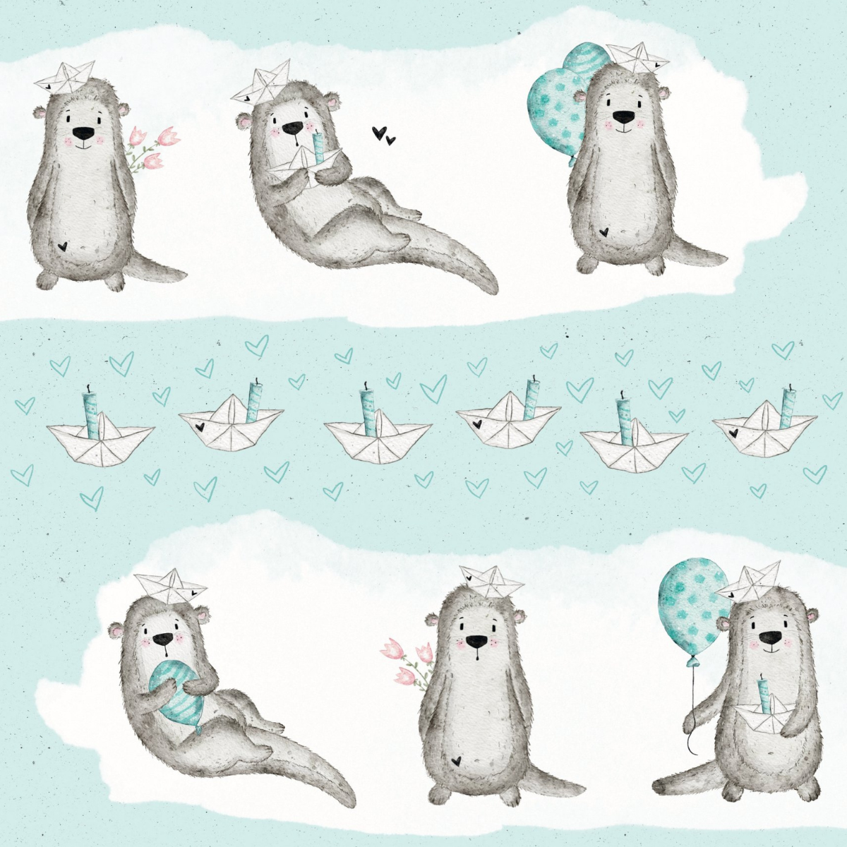 Designpapier - Designline - Otterliebe - Mint