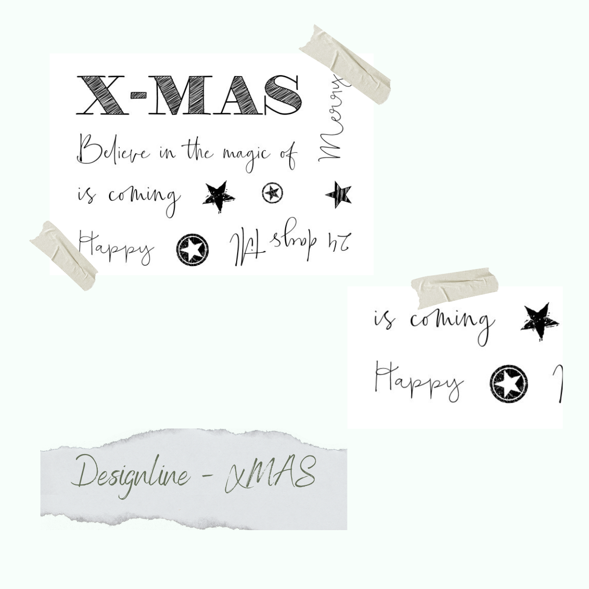 Stempelset - Designline - X-MAS