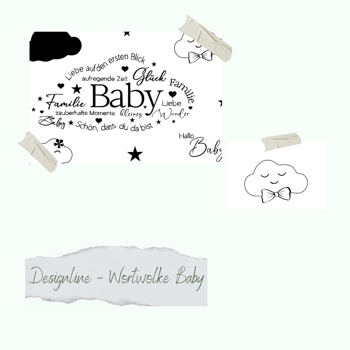 Stamp set - Designline - Word Cloud Baby