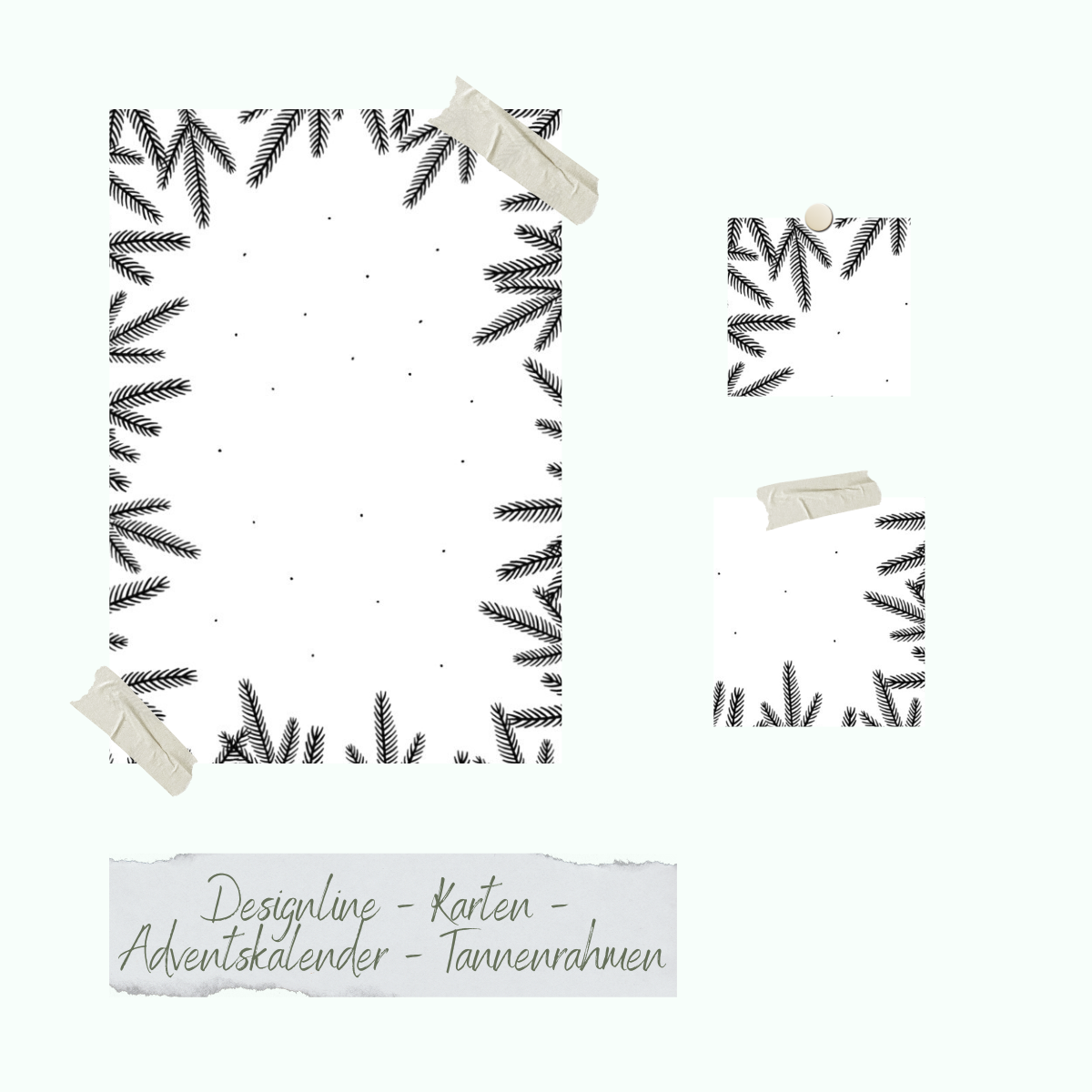 Stamp set - Designline -  Karten - Adventskalender - Tannenrahmen