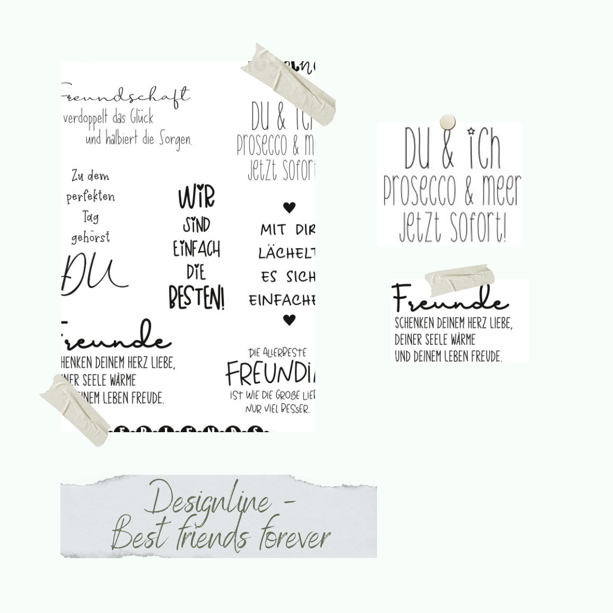 Stamp set - Designline - Word cloud friendship