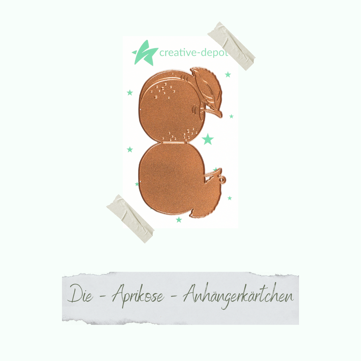 Die - Aprikose - Anhängerkärtchen