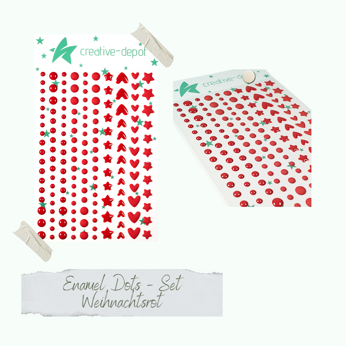 Enamel Dots - Weihnachtsrot