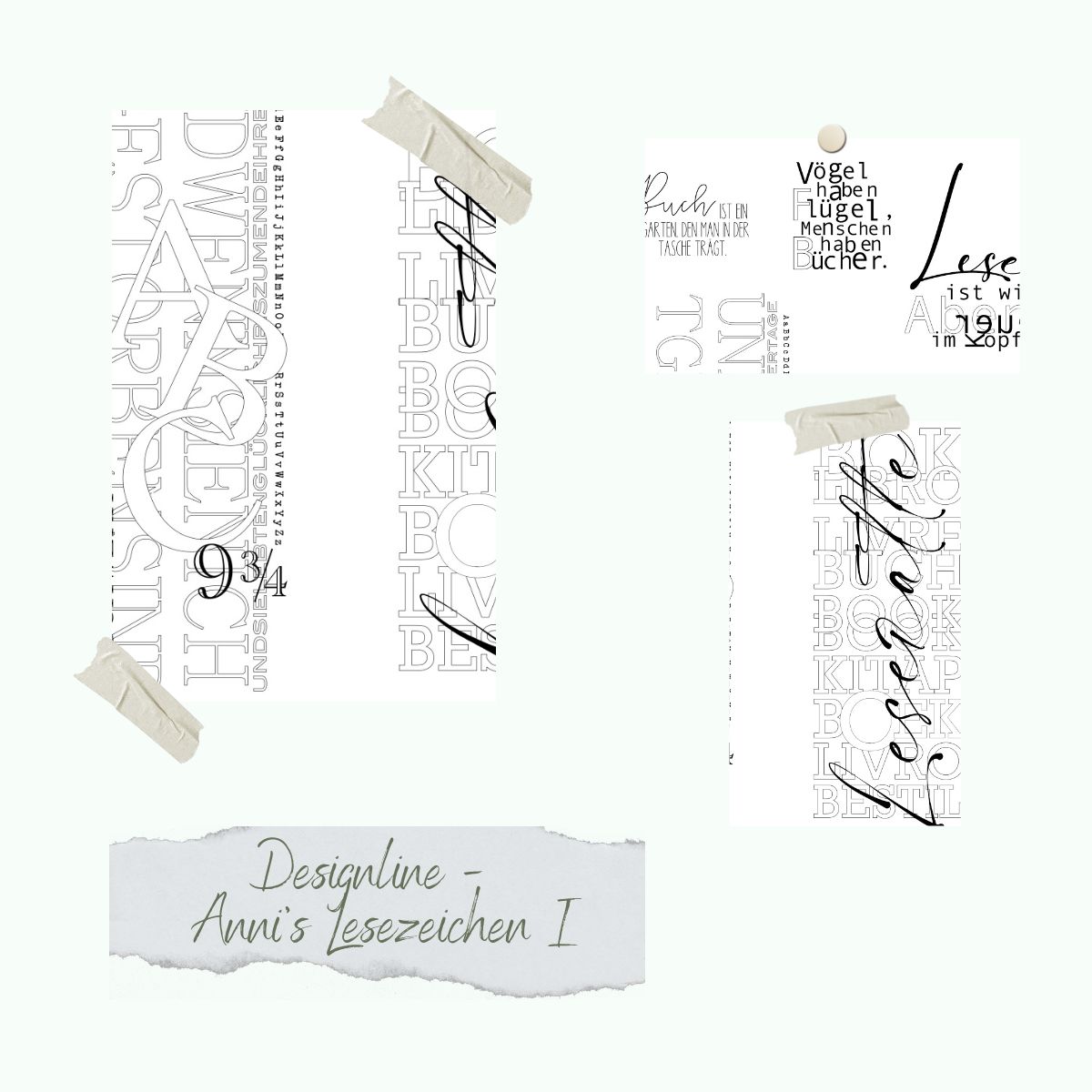 Stamp set - Designline - Anni's Lesezeichen I