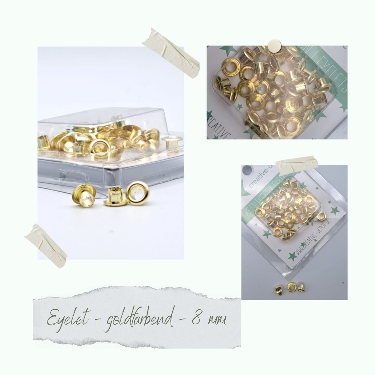 Eyelets - goldfarbend - 8mm