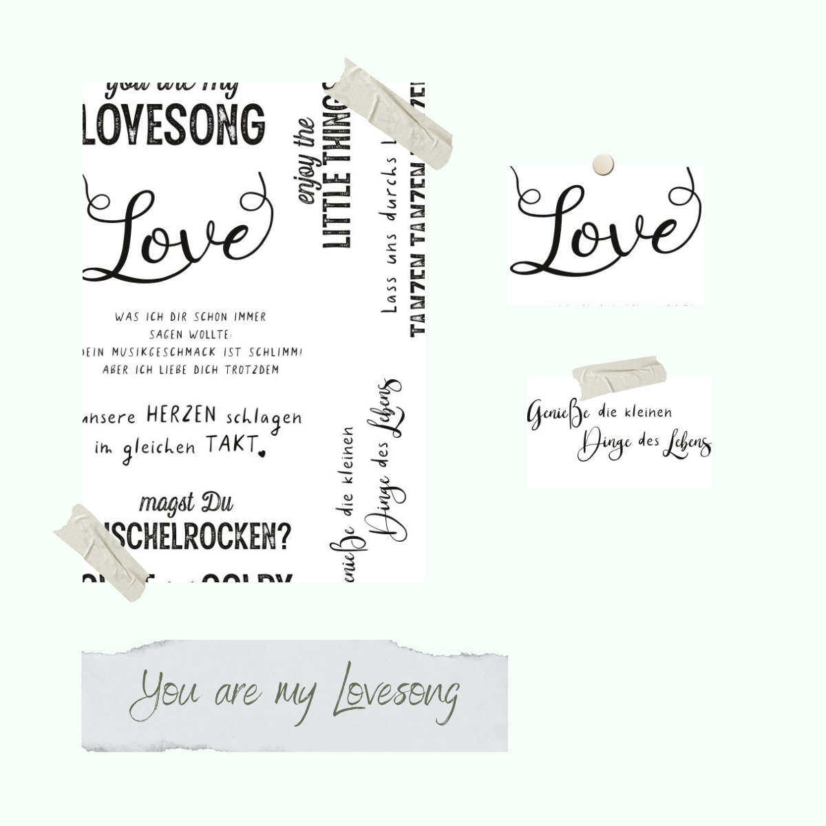 Stamp set - Designline - Word cloud friendship