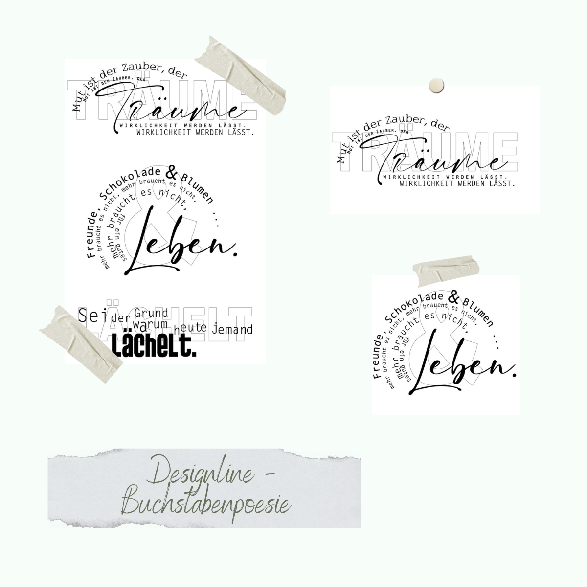 Stamp set - Designline - Buchstabenpoesie