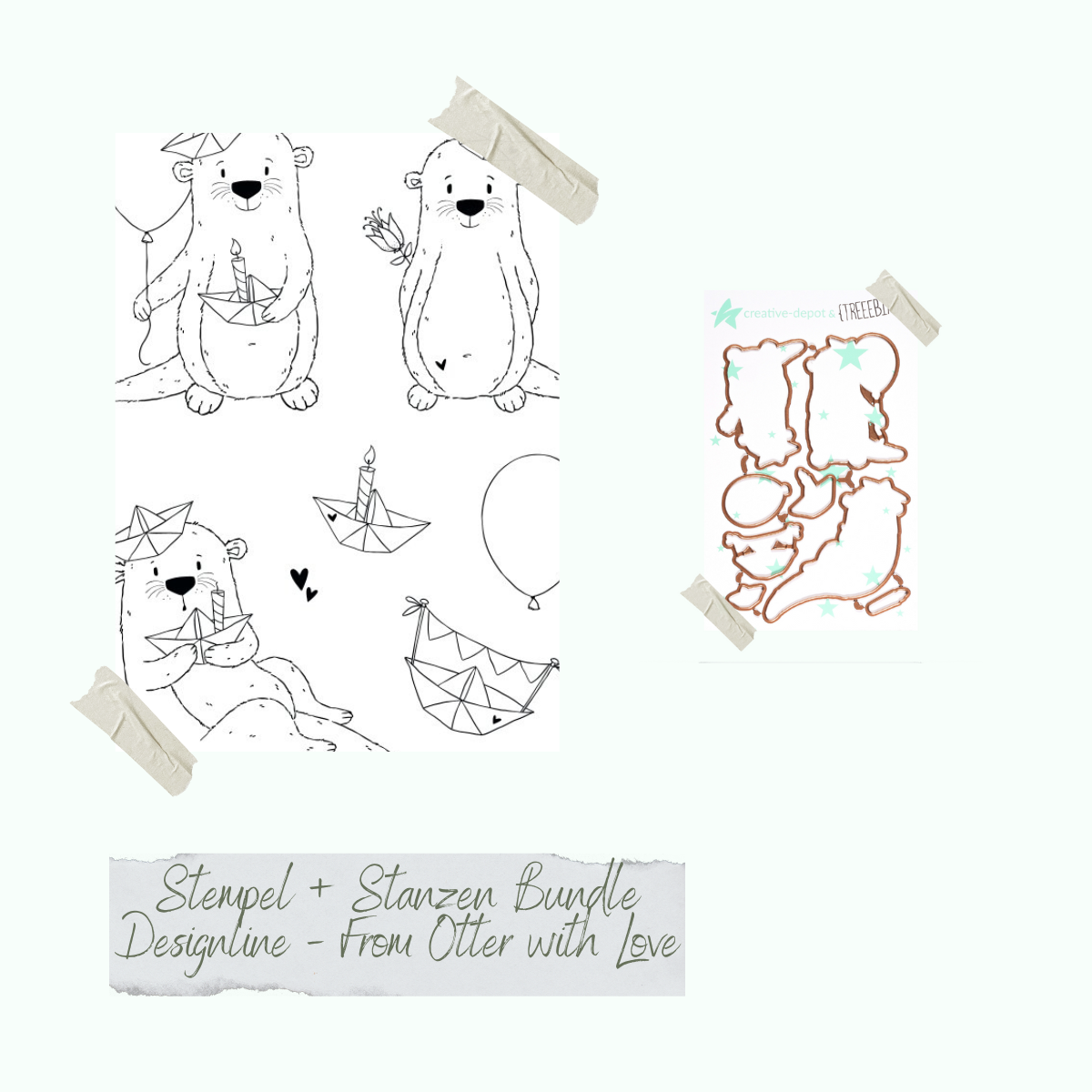 Bundle - Designline - From Otter with Love - Stempelset & Stanzen 