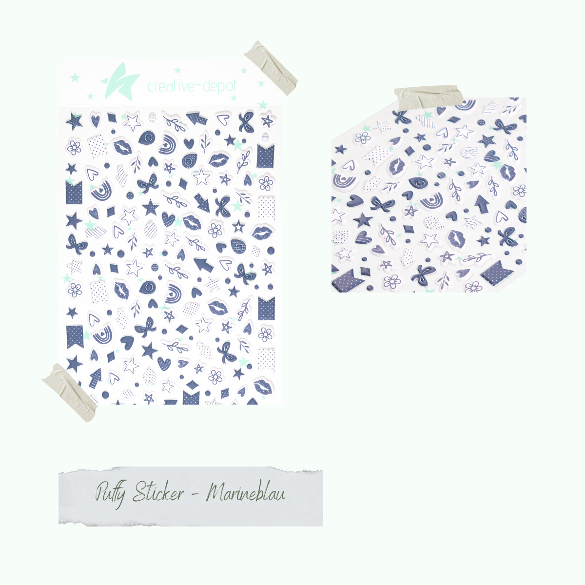 Puffy Sticker - Marineblau