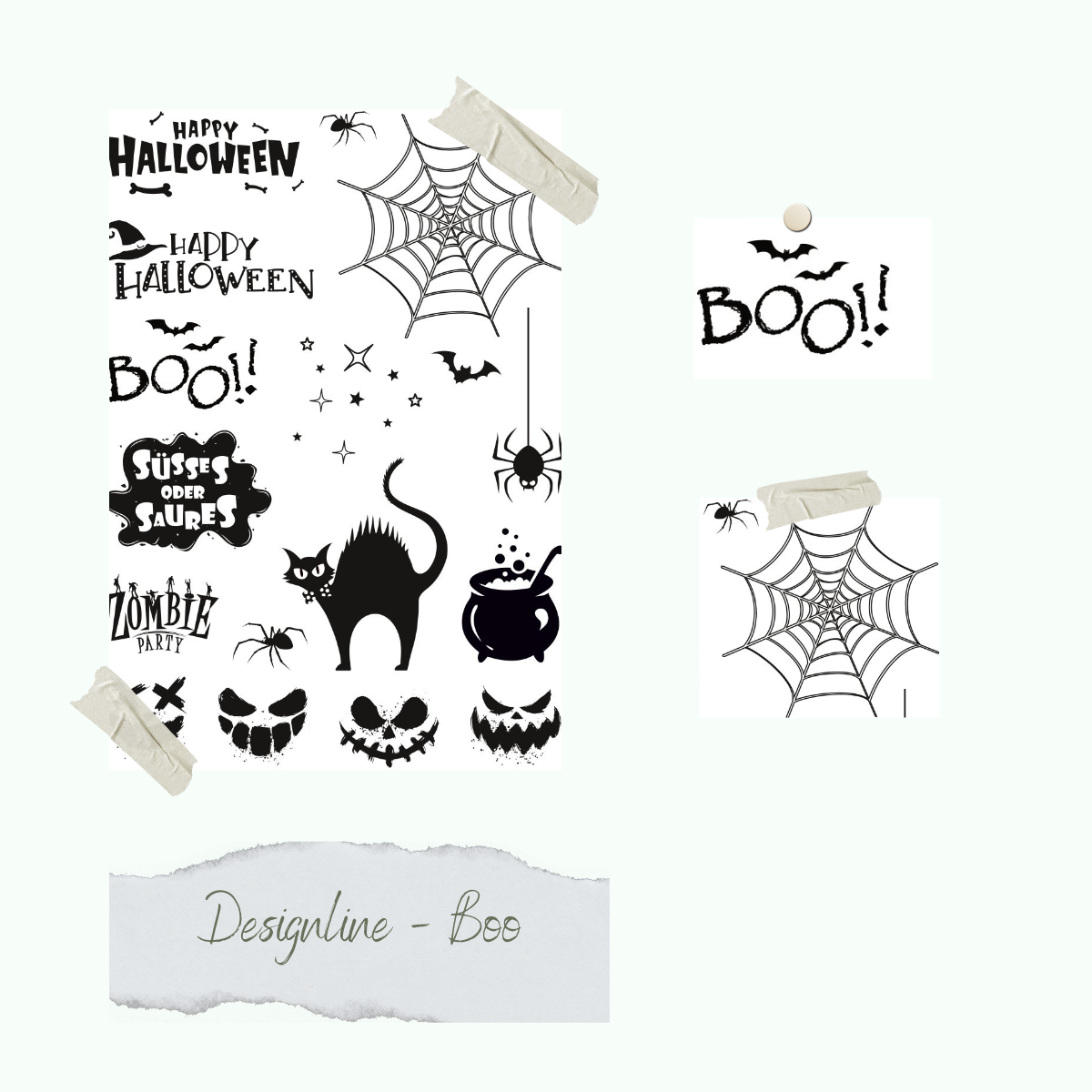 Stempelset - Designline - Boo