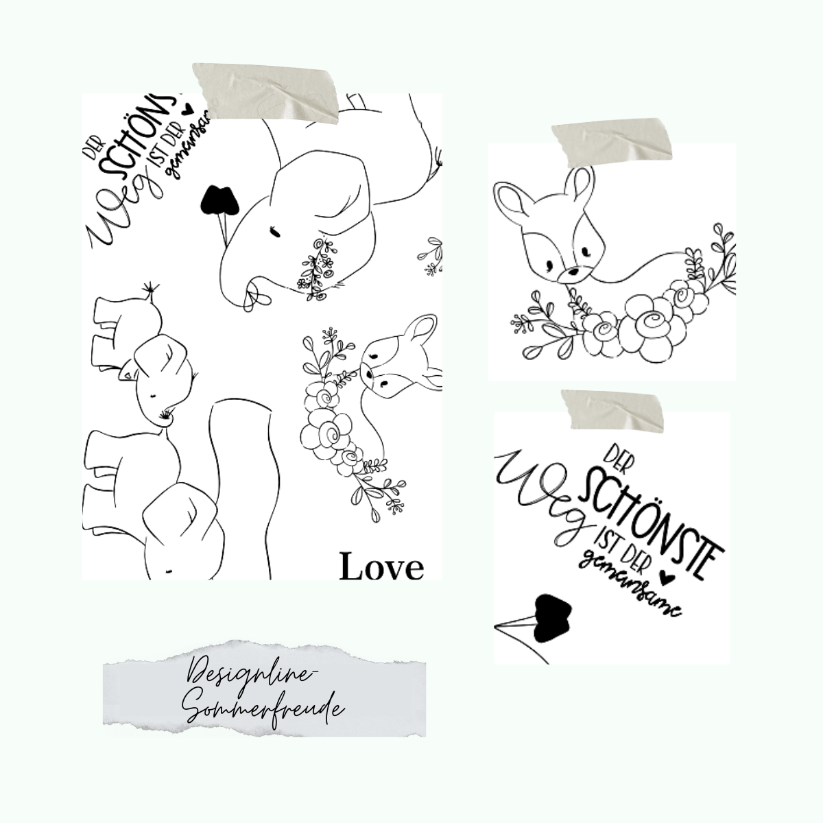 Stamp set - Designline - Sommerfreude