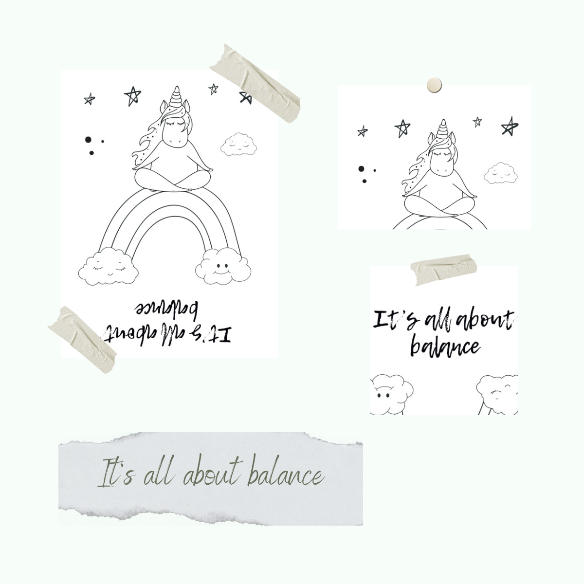 Stamp set - It's all about balance