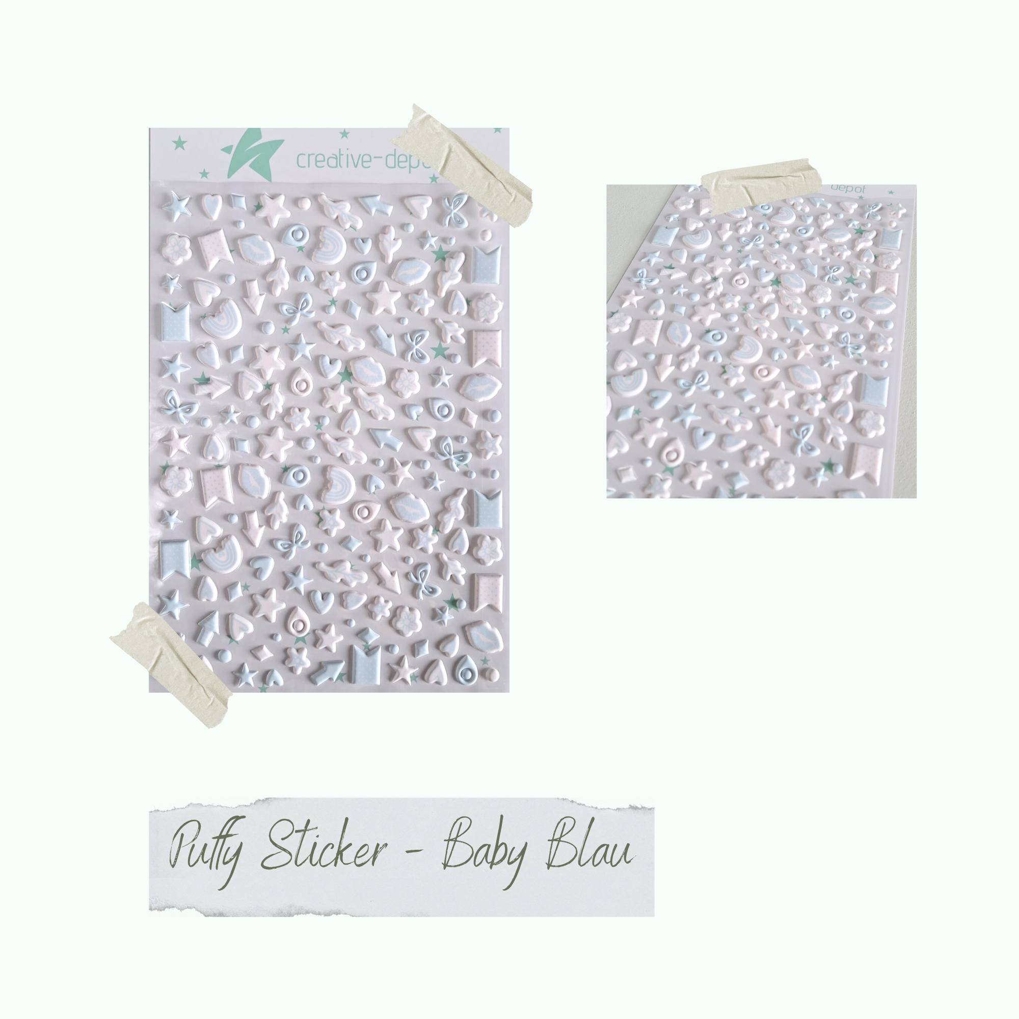 Puffy Sticker - Baby Blau