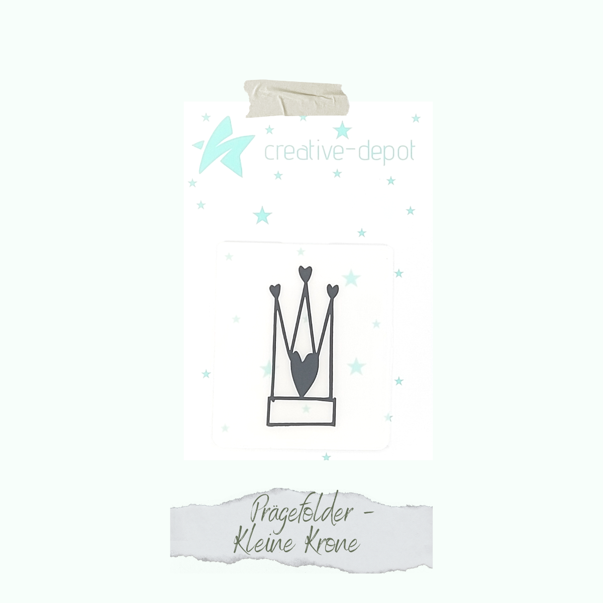 Embossing folder - Small crown - 6 x 7 cm